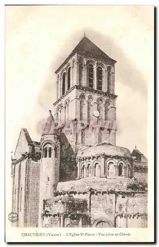 Cartes postales Chauvigny L&#39Eglise St Pierre Vue Prise au Chevet