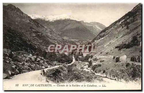 Ansichtskarte AK Environs de Cauterets Chemin de la Raillere et le Cabaliros