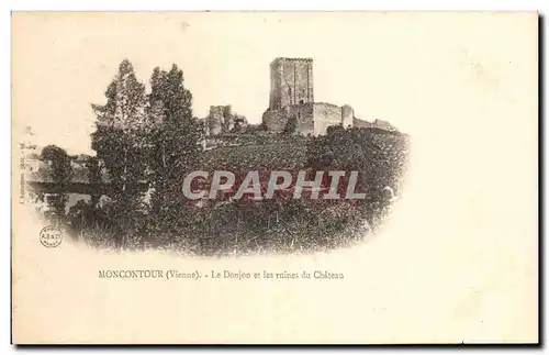 Cartes postales Moncontour Le Donjon et les Ruines du Chateau