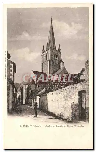 Ansichtskarte AK St Benoit Clocher de l&#39Ancienne Eglise Abbatiale