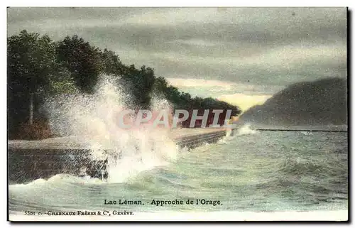 Cartes postales Lac Leman Approche de l&#39Orage