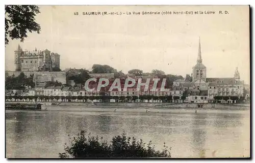 Ansichtskarte AK Saumur La Vue Generale et la Loire