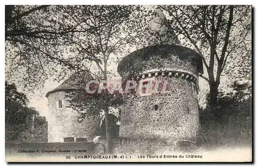 Ansichtskarte AK Champtoceaux Les Tours d&#39Entree du Chateau