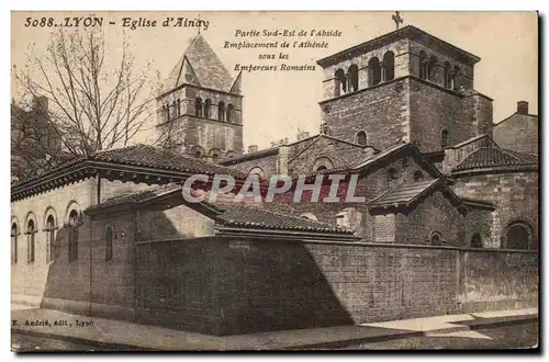 Cartes postales Lyon Eglise d&#39Ainay Partie Sud Est de l&#39Abside Emplacement de l&#39Athenee sous les empere