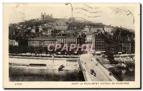 Ansichtskarte AK Lyon Pont la Feuillee Et Coteau De Fourviere