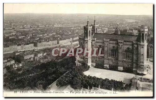 Ansichtskarte AK Lyon Notre Dame de Fourviere Vue prise de la Tour Metaliqur