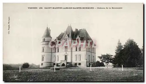 Cartes postales Vendee Saint Martin Lars En Sainte Hermine Chateau de La Bironniere