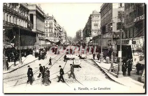 Cartes postales Marseille La Cannebiere