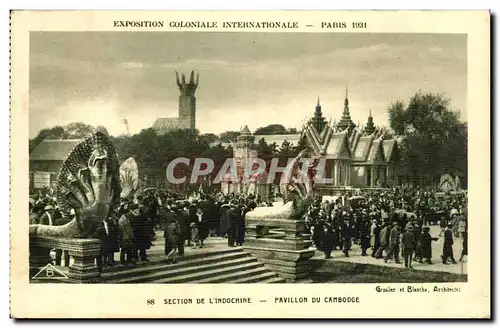 Cartes postales Exposition Colonianle Internationale Paris 1931 Section De L&#39Indochine Pavillon Du Cambodge