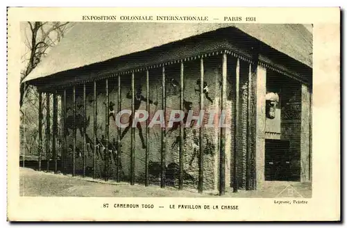 Ansichtskarte AK Exposition Colonianle Internationale Paris 1931 Cameroun Togo le pavillon de la chasse