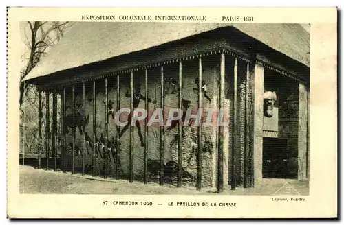 Cartes postales Exposition Colonianle Internationale Paris 1931 Cameroun Togo le pavillon de la chasse