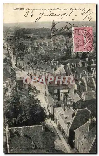 Cartes postales Langres Vue Panoramique prise des Tours de la Cathedrale