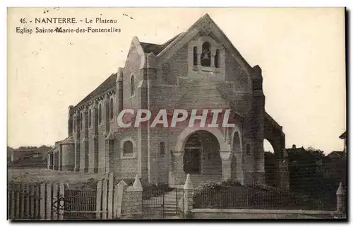 Cartes postales Nanterre Le Plateau Eglise Sainte Marie des Fontenelles