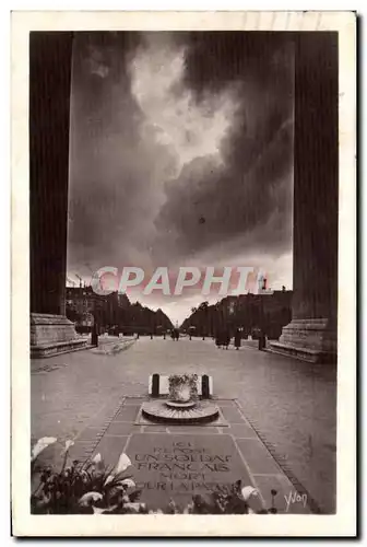 Ansichtskarte AK Paris En Flanant La Tombe du Soldat Inconnu Arc de Triomphe