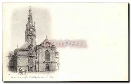 Cartes postales Saint malo La cathedrale