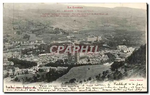 Cartes postales Le Lozere Mende Vue generale