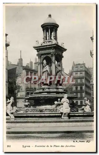 Ansichtskarte AK Lyon Fontaine de la Place des Jacobins