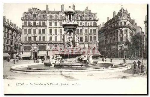 Ansichtskarte AK Lyon La Fontaine de la Place des jacodins