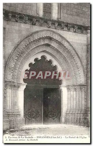 Ansichtskarte AK Environs de La Rochelle Esnandes Le Portail de L&#39Eglise