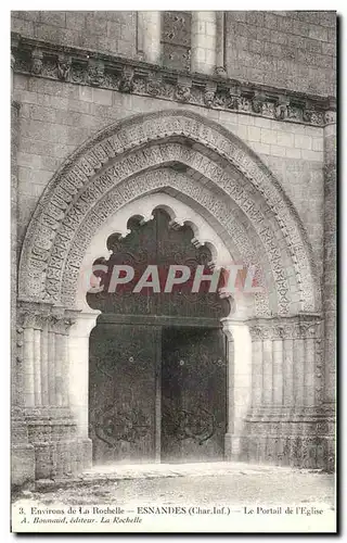 Cartes postales Environs de La Rochelle Esnandes Le Portail de L'Eglise