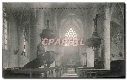 Ansichtskarte AK Environs de La Rochelle Esnandes Interieur de l&#39Eglise