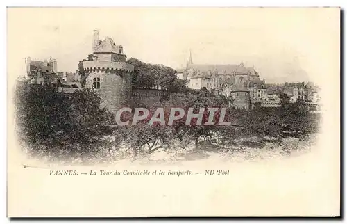 Cartes postales Vannes La Tour du Connetable et les Remparts