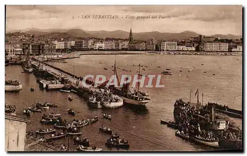 Cartes postales San Sebastina Vista General del Puerto Bateaux