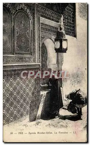 Cartes postales Fez Zaouia Moulay Idriss la Fontaine Maroc