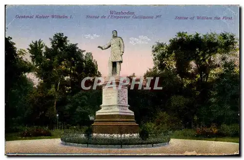 Cartes postales Wiesbaden Statue de l&#39Empereur Guillaume 1er