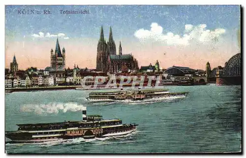 Cartes postales koln Totalansicht Bateaux