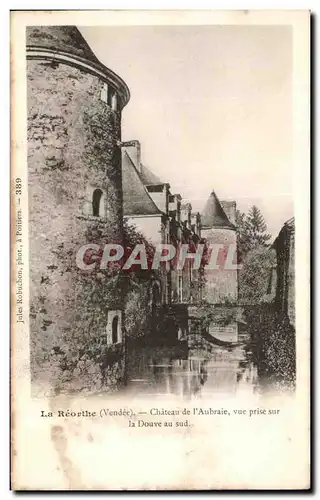 Cartes postales La Reorthe Chateau I'Aubraie vue prise sur La Douve au Sud