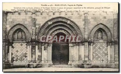 Cartes postales Maillezais Facade de L'Eglise