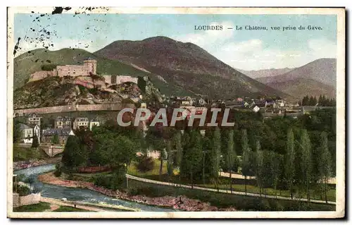 Cartes postales Lourdes Le Chateau Vue Prise du Gave