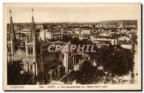 Cartes postales Vichy Vue Pannoramique sur l&#39Eglise Saint Louis