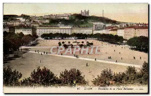 Ansichtskarte AK Lyon Ensemble de la Place Bellecour