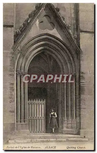 Cartes postales Portail de l'Eglise de Husseren Alsace