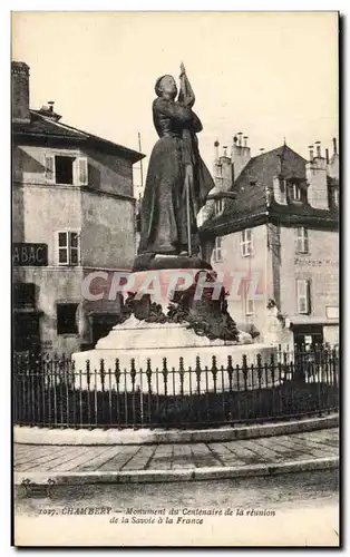 Ansichtskarte AK Chambery Monument du Centenaire de la reunion de la Savoie a la France