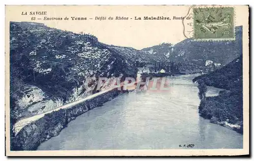 Ansichtskarte AK La Savoie Environs de Yenne Defile du Rhone La Maladiere