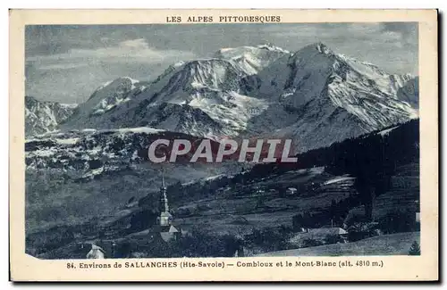 Cartes postales Les Alpes Pittoresques Environs de Sallanches Combloux et le Mont Blanc