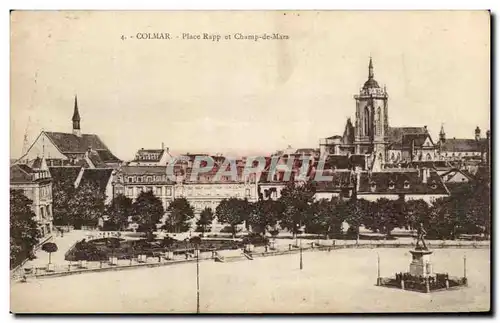 Cartes postales Colmar Place Rapp et Champ de Mars