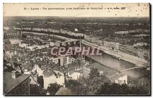 Cartes postales Lyon Vue panoramique prise du Coteau de Saint Just