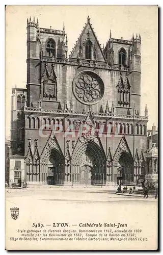 Cartes postales Lyon Cathedrale Saint Jean