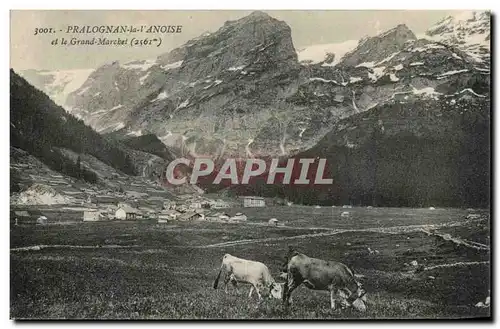 Cartes postales Pralognan la Vanoise et le Grand Marchet Vaches