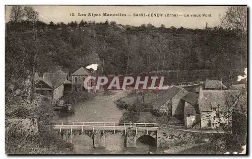 Ansichtskarte AK Les Alpes Mancelles Saint Ceneri Le Vieux Pont