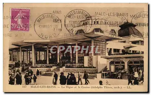 Cartes postales Malo Les Bains La Digue et le Casino