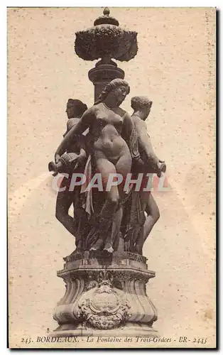 Cartes postales Bordeaux La Fontaine des Trois Graces