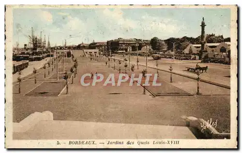 Cartes postales Bordeaux Jardins des Quais