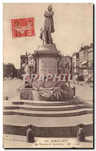 Cartes postales Bordeaux Le Monument Gambetta