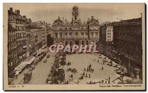 Cartes postales Lyon Place des Terreaux Vue d&#39Ensemble