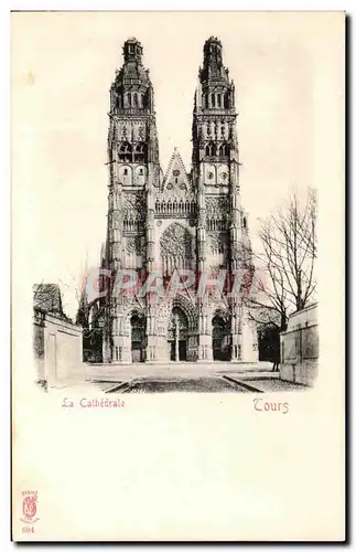 Cartes postales Tours La Cathedrale